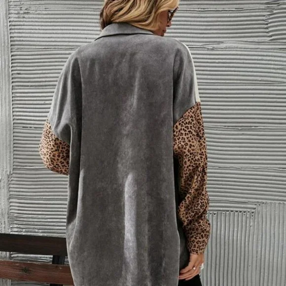 Multi Color & Print Contemporary Cut & Sew Leopard - Picture 5 of 5